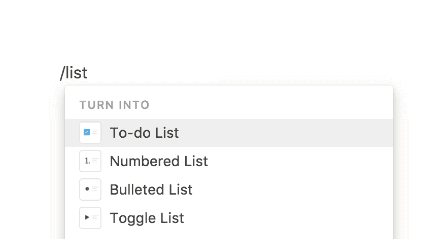 在包含区块文本的斜线后出现的弹出菜单的截图可以转化为